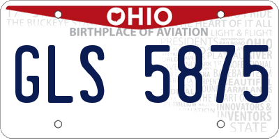 OH license plate GLS5875