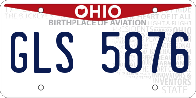 OH license plate GLS5876