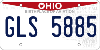 OH license plate GLS5885