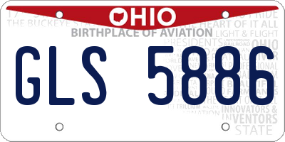 OH license plate GLS5886