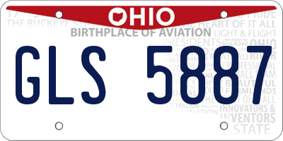 OH license plate GLS5887