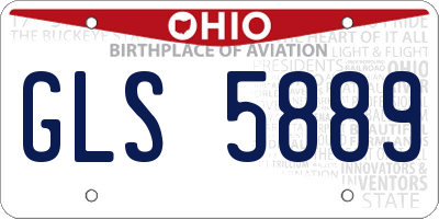 OH license plate GLS5889