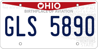 OH license plate GLS5890