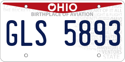 OH license plate GLS5893