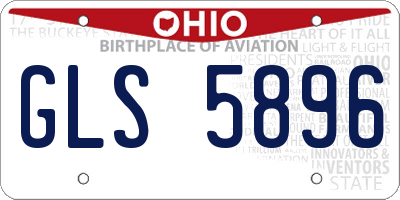 OH license plate GLS5896