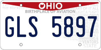 OH license plate GLS5897
