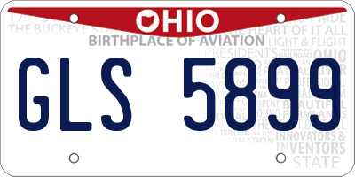 OH license plate GLS5899