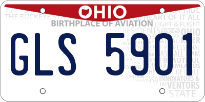 OH license plate GLS5901