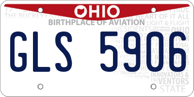 OH license plate GLS5906