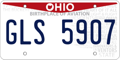 OH license plate GLS5907
