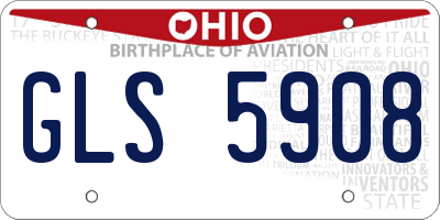 OH license plate GLS5908
