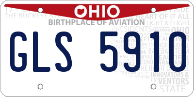 OH license plate GLS5910