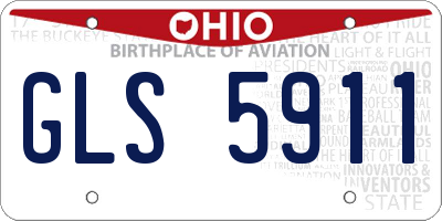 OH license plate GLS5911