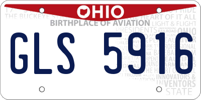 OH license plate GLS5916