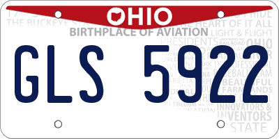 OH license plate GLS5922