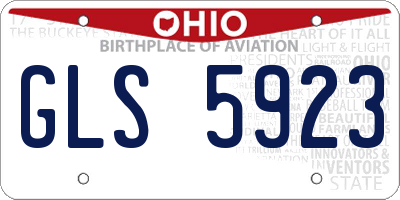 OH license plate GLS5923