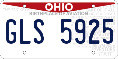 OH license plate GLS5925