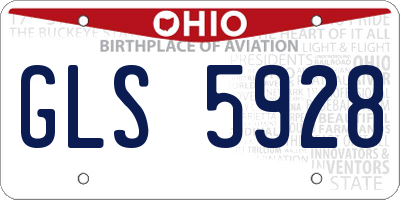 OH license plate GLS5928
