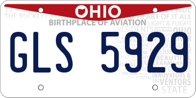 OH license plate GLS5929