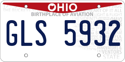 OH license plate GLS5932