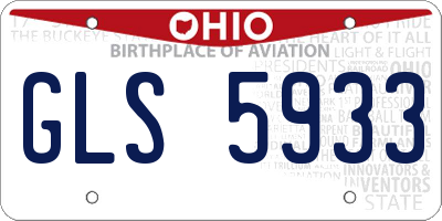 OH license plate GLS5933
