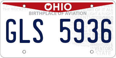 OH license plate GLS5936