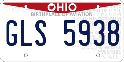OH license plate GLS5938