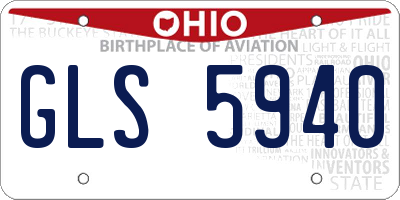 OH license plate GLS5940
