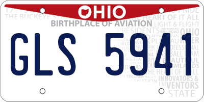 OH license plate GLS5941