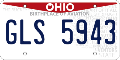 OH license plate GLS5943