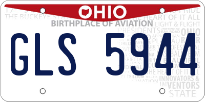 OH license plate GLS5944
