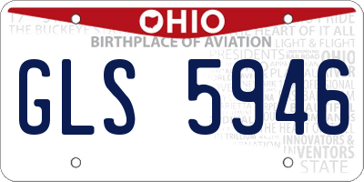 OH license plate GLS5946