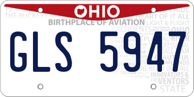 OH license plate GLS5947