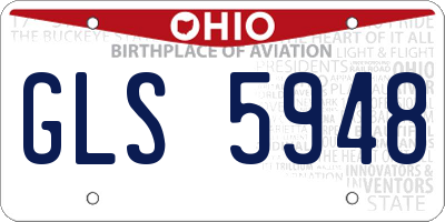 OH license plate GLS5948