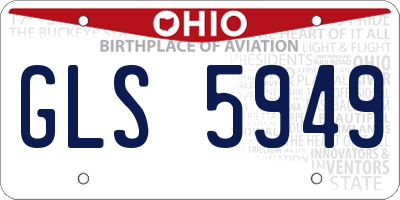 OH license plate GLS5949