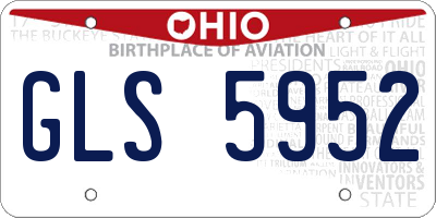 OH license plate GLS5952