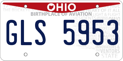 OH license plate GLS5953