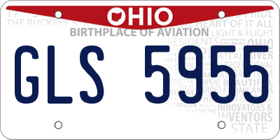 OH license plate GLS5955