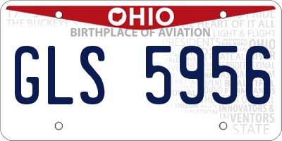 OH license plate GLS5956