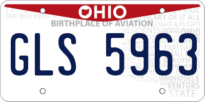OH license plate GLS5963