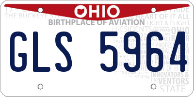 OH license plate GLS5964