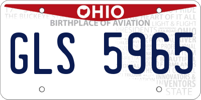 OH license plate GLS5965