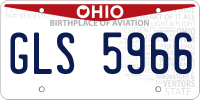 OH license plate GLS5966