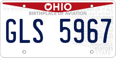OH license plate GLS5967