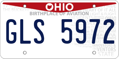 OH license plate GLS5972