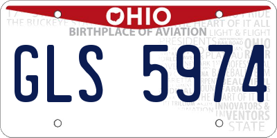 OH license plate GLS5974