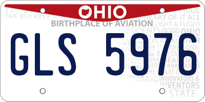 OH license plate GLS5976