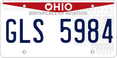 OH license plate GLS5984