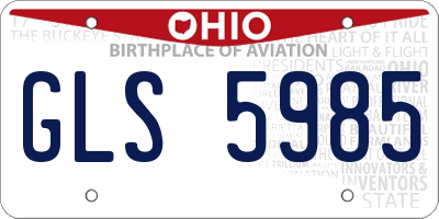 OH license plate GLS5985