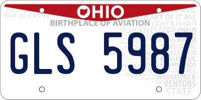 OH license plate GLS5987